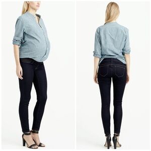 NWOT. J. Crew Maternity 32 Toothpick Ankle Dark Wash Jeans.